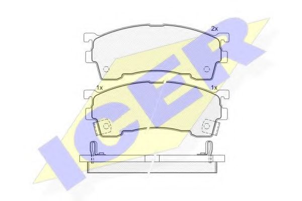ICER - 180971-203 - Комплект тормозных колодок, дисковый тормоз (Тормозная система)