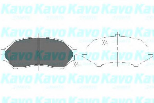 KAVO PARTS - KBP-4505 - Комплект тормозных колодок, дисковый тормоз (Тормозная система)