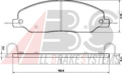 A.B.S. - 37662 - Комплект тормозных колодок, дисковый тормоз (Тормозная система)