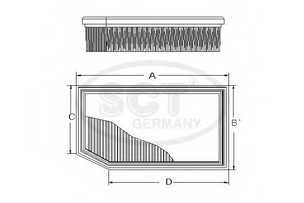 SCT GERMANY - SB 2186 - Воздушный фильтр