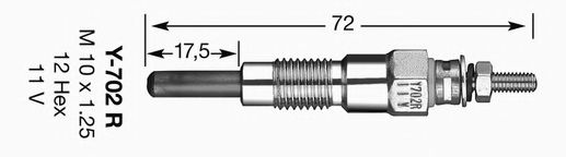 NGK - 1065 - Свеча накаливания (Система накаливания)