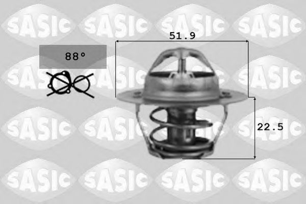 SASIC - 9000124 - Термостат, охлаждающая жидкость (Охлаждение)