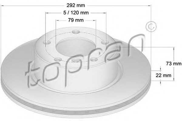 TOPRAN - 500 945 - Тормозной диск (Тормозная система)