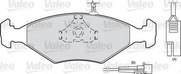 VALEO - 598271 - Комплект тормозных колодок, дисковый тормоз (Тормозная система)