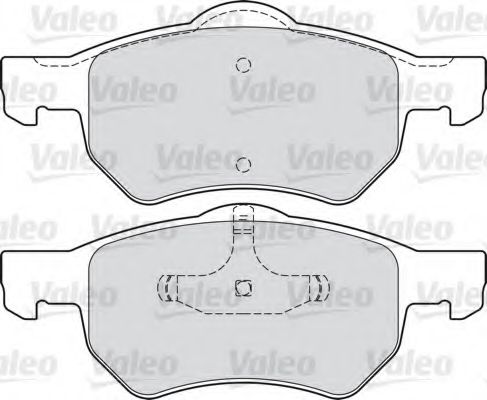 VALEO - 598756 - Комплект тормозных колодок, дисковый тормоз (Тормозная система)