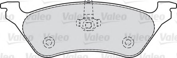 VALEO - 598755 - Комплект тормозных колодок, дисковый тормоз (Тормозная система)