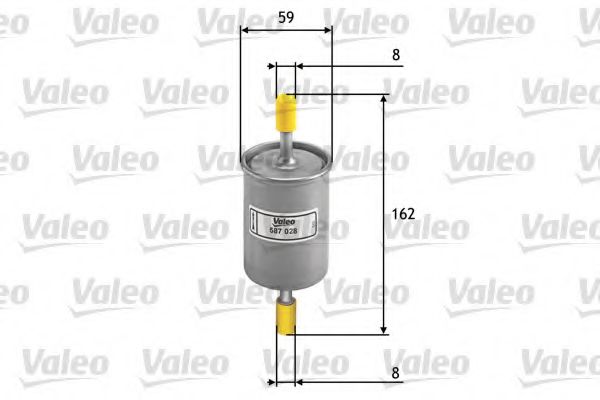 VALEO - 587028 - Топливный фильтр (Система подачи топлива)