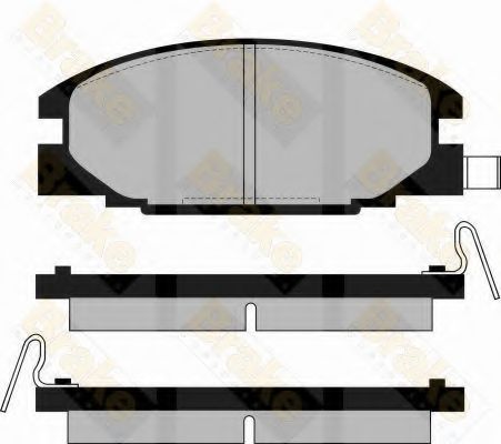 BRAKE ENGINEERING - PA549 - Комплект тормозных колодок, дисковый тормоз (Тормозная система)