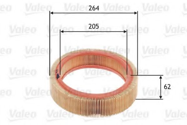 VALEO - 585607 - Воздушный фильтр (Система подачи воздуха)