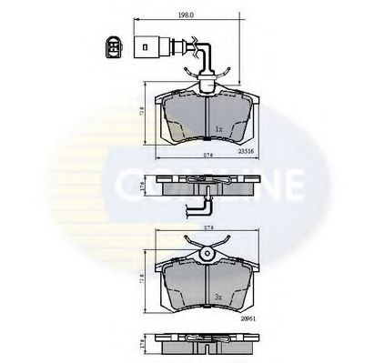 COMLINE - CBP1797 - Комплект тормозных колодок, дисковый тормоз (Тормозная система)