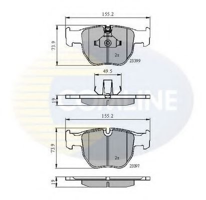 COMLINE - CBP01157 - Комплект тормозных колодок, дисковый тормоз (Тормозная система)