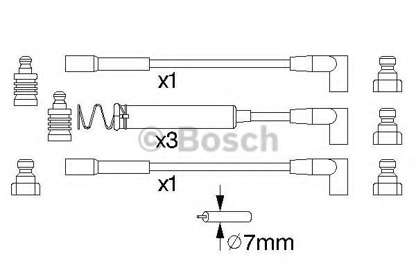 BOSCH - 0 986 356 723 - Комплект проводов зажигания (Система зажигания)