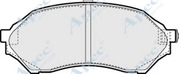 APEC BRAKING - PAD1081 - Комплект тормозных колодок, дисковый тормоз (Тормозная система)