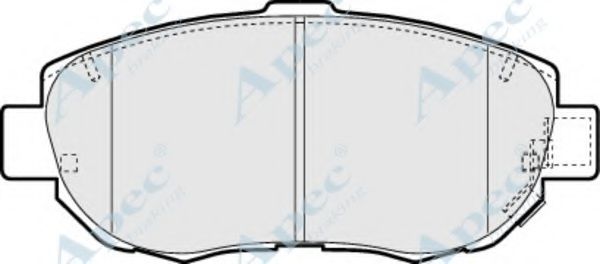 APEC BRAKING - PAD1096 - Комплект тормозных колодок, дисковый тормоз (Тормозная система)