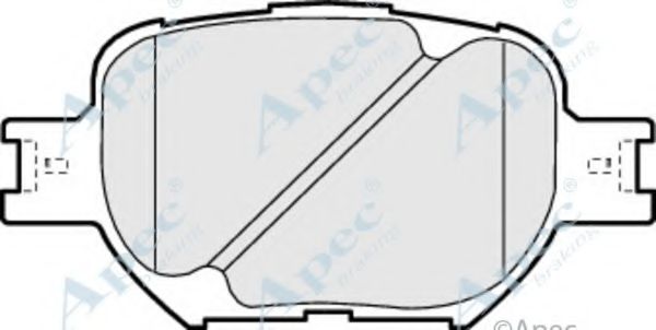 APEC BRAKING - PAD1180 - Комплект тормозных колодок, дисковый тормоз (Тормозная система)