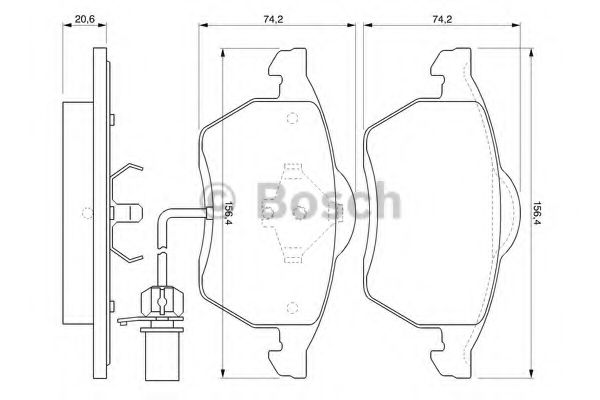 BOSCH - 0 986 494 035 - Комплект тормозных колодок, дисковый тормоз (Тормозная система)