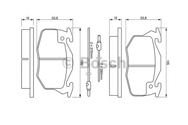 BOSCH - 0 986 460 983 - Комплект тормозных колодок, дисковый тормоз (Тормозная система)