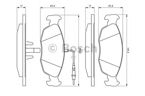 BOSCH - 0 986 461 764 - Комплект тормозных колодок, дисковый тормоз (Тормозная система)