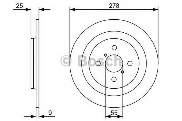 BOSCH - 0 986 479 360 - Тормозной диск (Тормозная система)