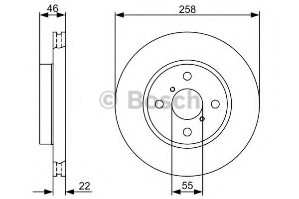 BOSCH - 0 986 479 363 - Тормозной диск (Тормозная система)