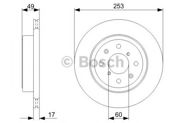 BOSCH - 0 986 479 370 - Тормозной диск (Тормозная система)