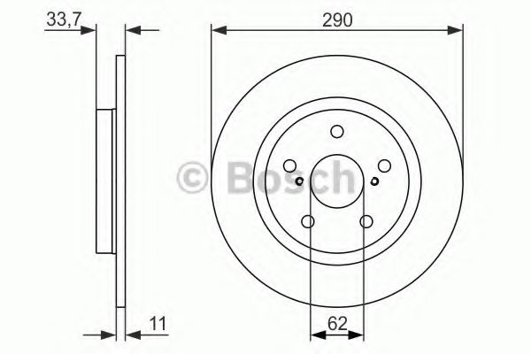 BOSCH - 0 986 479 656 - Тормозной диск (Тормозная система)