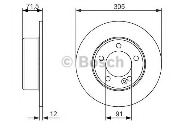 BOSCH - 0 986 479 714 - Тормозной диск (Тормозная система)