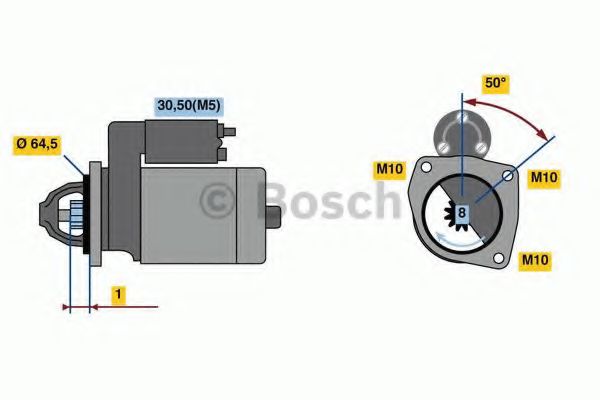 BOSCH - 0 986 022 810 - Стартер (Система стартера)