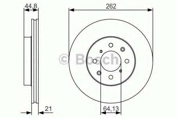 BOSCH - 0 986 479 R80 - Тормозной диск (Тормозная система)