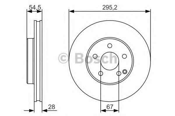 BOSCH - 0 986 479 S07 - Тормозной диск (Тормозная система)