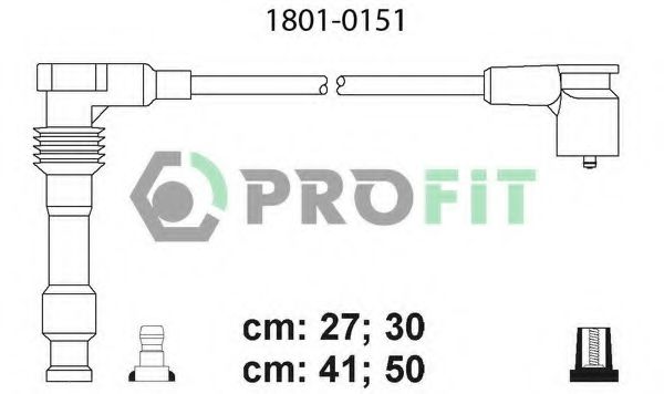 PROFIT - 1801-0151 - Комплект проводов зажигания (Система зажигания)