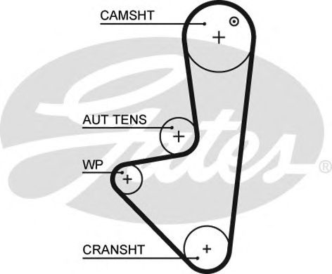 GATES - 5574XS - Ремень ГРМ (Ременный привод)