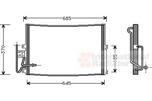 VAN WEZEL - 37005274 - Конденсатор, кондиционер (Кондиционер)