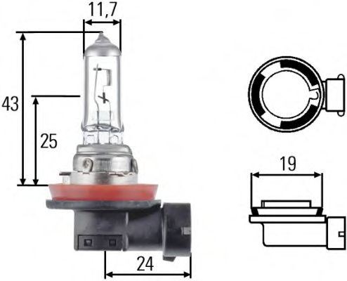 HELLA - 8GH 008 358-241 - Лампа накаливания, противотуманная фара (Освещение)