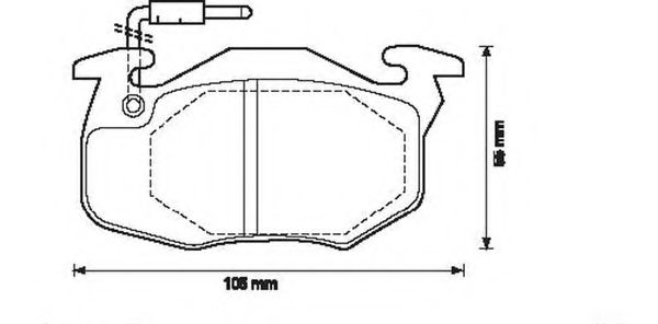 BENDIX - 571524X - Комплект тормозных колодок, дисковый тормоз