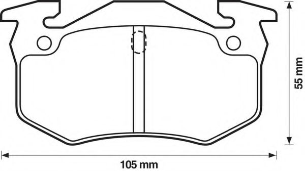 BENDIX - 571744B - Комплект тормозных колодок, дисковый тормоз