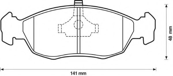 BENDIX - 571902B - Комплект тормозных колодок, дисковый тормоз