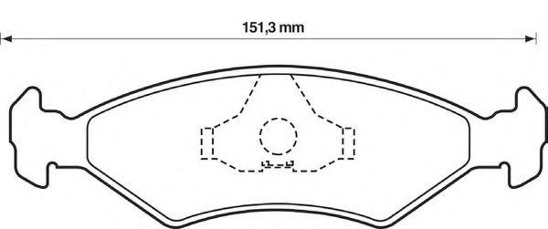 BENDIX - 571914B - Комплект тормозных колодок, дисковый тормоз