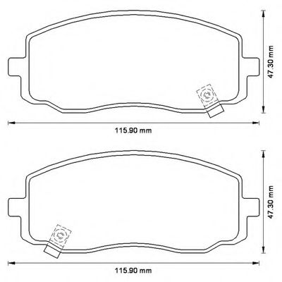 BENDIX - 572526B - Комплект тормозных колодок, дисковый тормоз