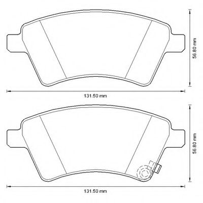 BENDIX - 573288B - Комплект тормозных колодок, дисковый тормоз