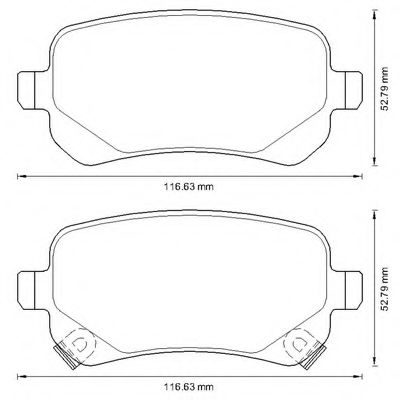 BENDIX - 573299B - Комплект тормозных колодок, дисковый тормоз