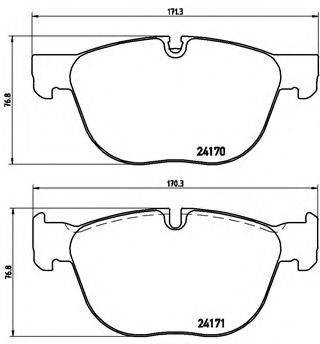 BREMBO - P 06 049 - Комплект тормозных колодок, дисковый тормоз (Тормозная система)