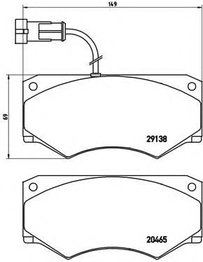 BREMBO - P A6 016 - Комплект тормозных колодок, дисковый тормоз (Тормозная система)