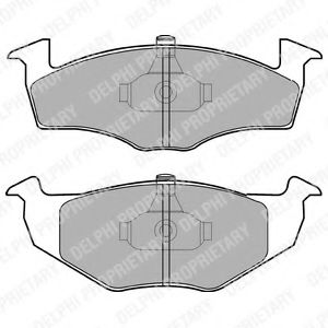 DELPHI - LP1601 - Комплект тормозных колодок, дисковый тормоз (Тормозная система)