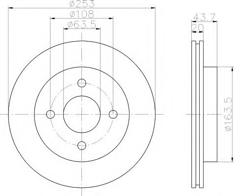 HELLA - 8DD 355 103-391 - Тормозной диск (Тормозная система)