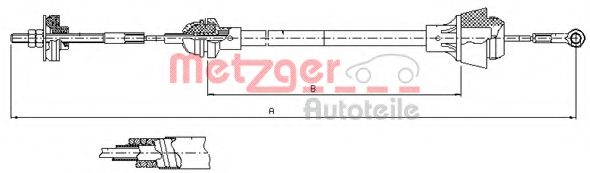 METZGER - 10.3601 - Трос, управление сцеплением (Система сцепления)