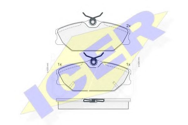 ICER - 180557 - Комплект тормозных колодок, дисковый тормоз (Тормозная система)