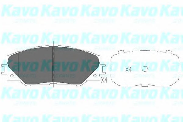 KAVO PARTS - KBP-9026 - Комплект тормозных колодок, дисковый тормоз (Тормозная система)