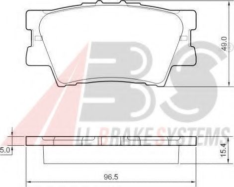 A.B.S. - 37545 - Комплект тормозных колодок, дисковый тормоз (Тормозная система)