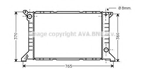 AVA QUALITY COOLING - FD2203 - Радиатор, охлаждение двигателя (Охлаждение)